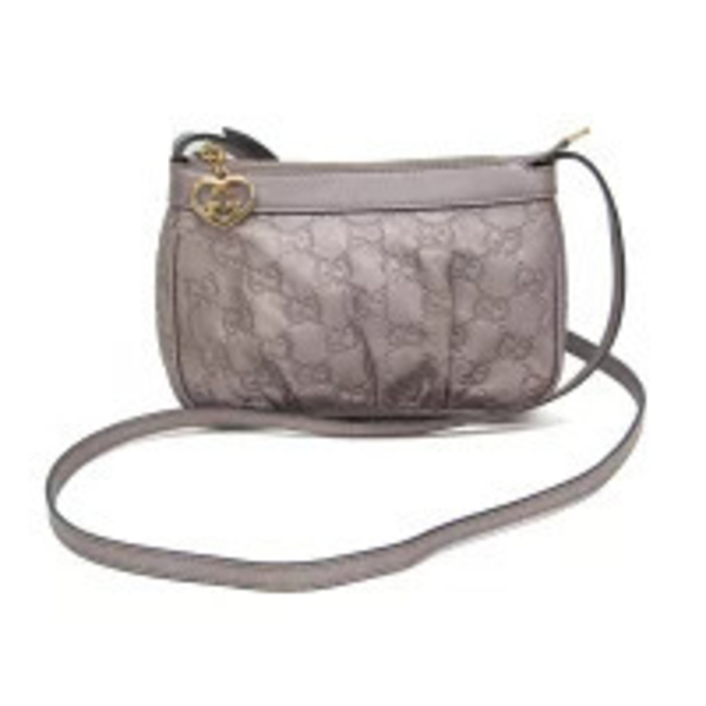 Gucci Guccissima Leather Shoulder Bag Purple